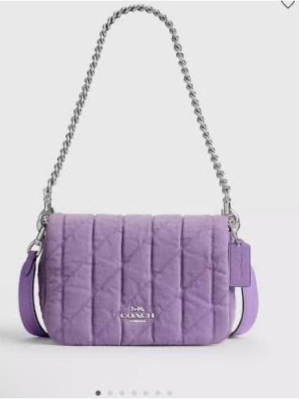 🔥🔥🔥Coach Quilted Lavender Quinn Denim Bag